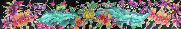 Flowers Poster featuring the tapestry - textile Floral Arrangement by Karla Kay Benjamin
