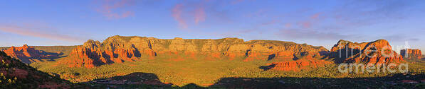 Color Image Poster featuring the photograph Panoramic image from Sedona by Henk Meijer Photography
