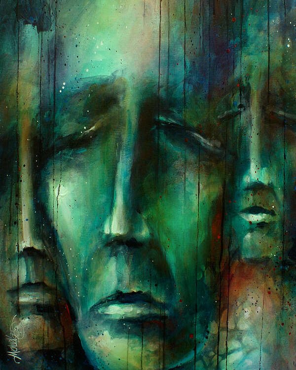 Figurative Poster featuring the painting ' Heros ' by Michael Lang