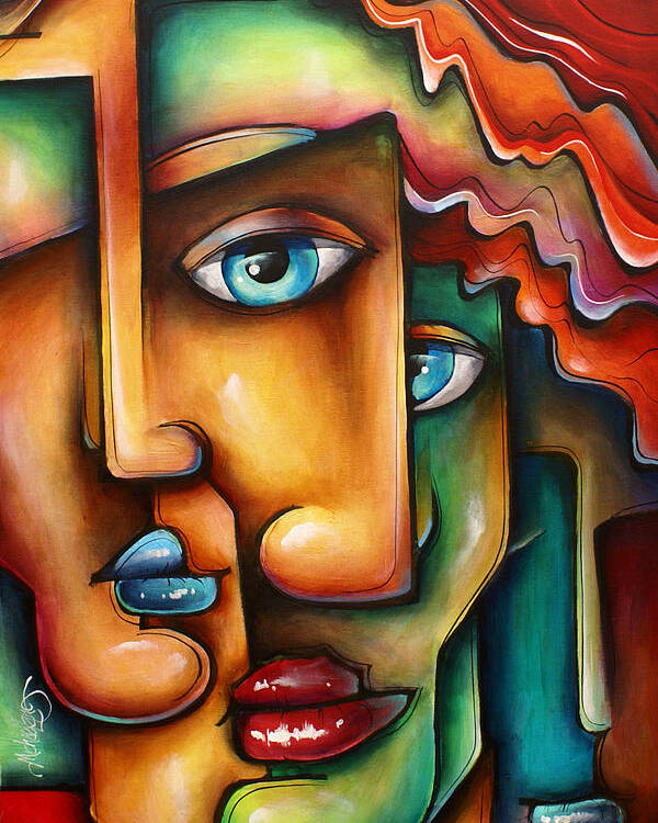 Urban Expressions Poster featuring the painting ' Mixed Emotions ' by Michael Lang