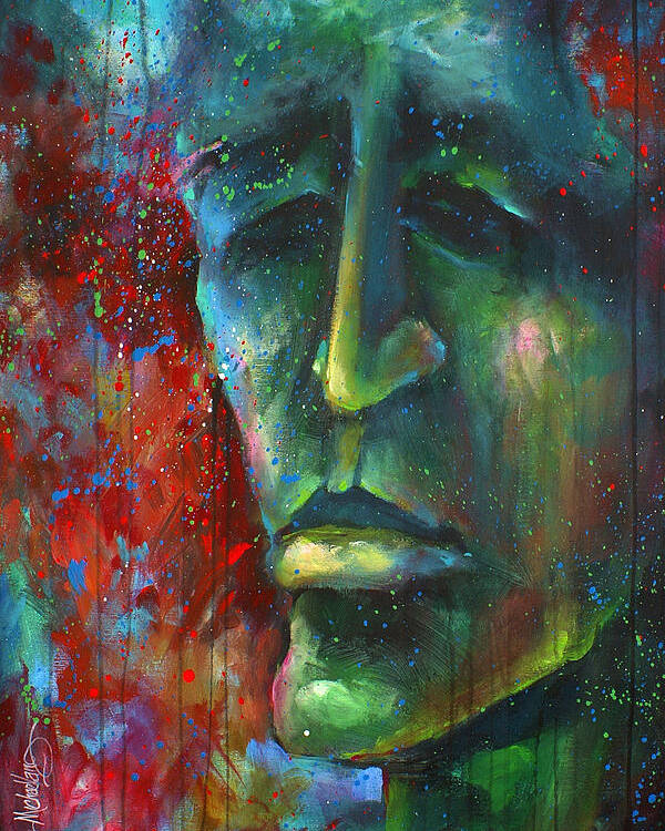 Urban Poster featuring the painting ' Searching for EVE' by Michael Lang