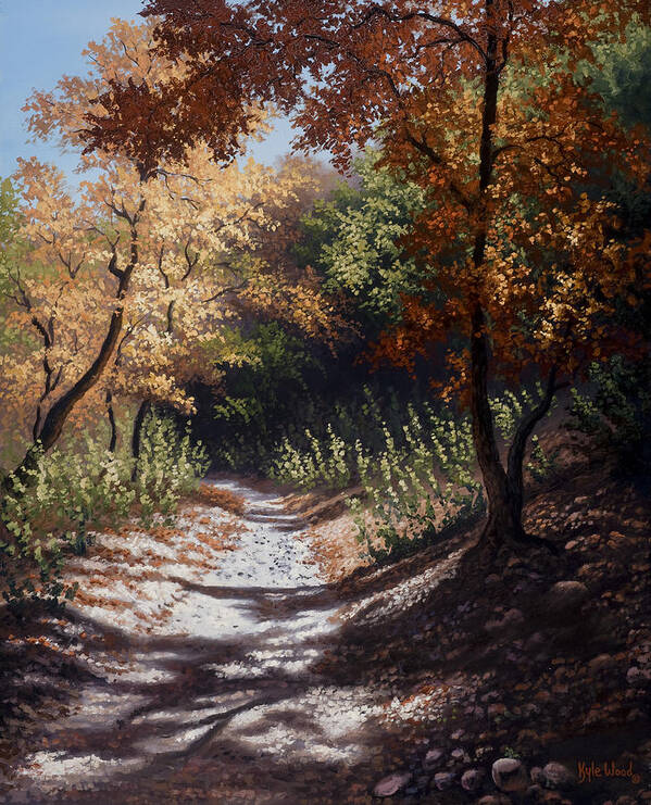 Autumn Landscapes Poster featuring the painting Autumn Trails by Kyle Wood