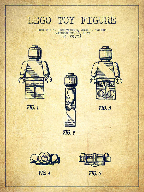 Lego Toy Patent - Vintage Poster by Aged Pixel - Fine Art America
