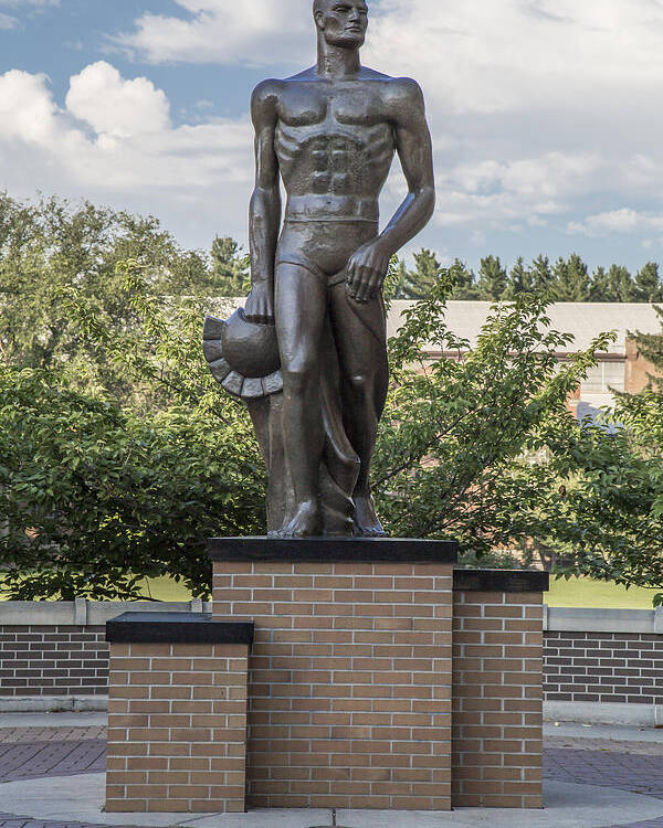 The Spartan Statue At Msu Poster By John Mcgraw