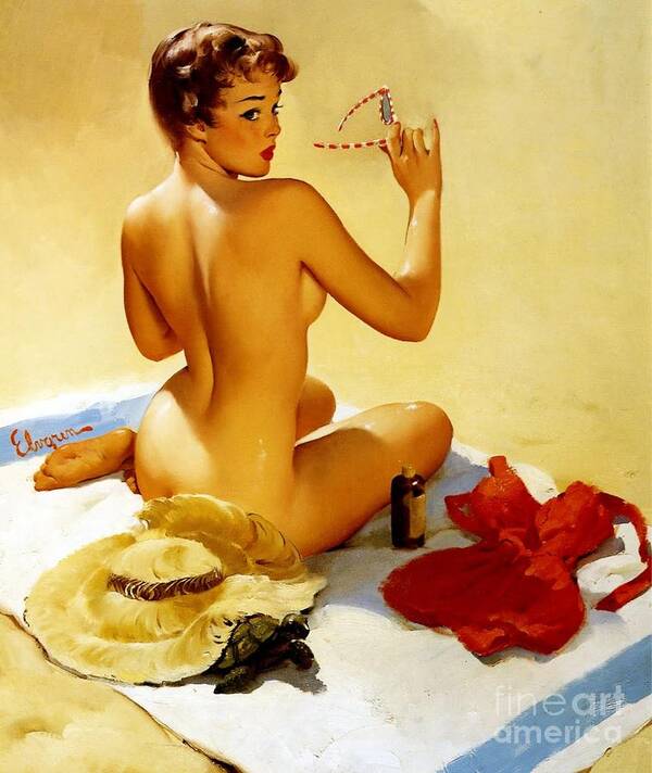 Vintage Pinup Poster featuring the photograph 1950's Pin Up Girl by Action