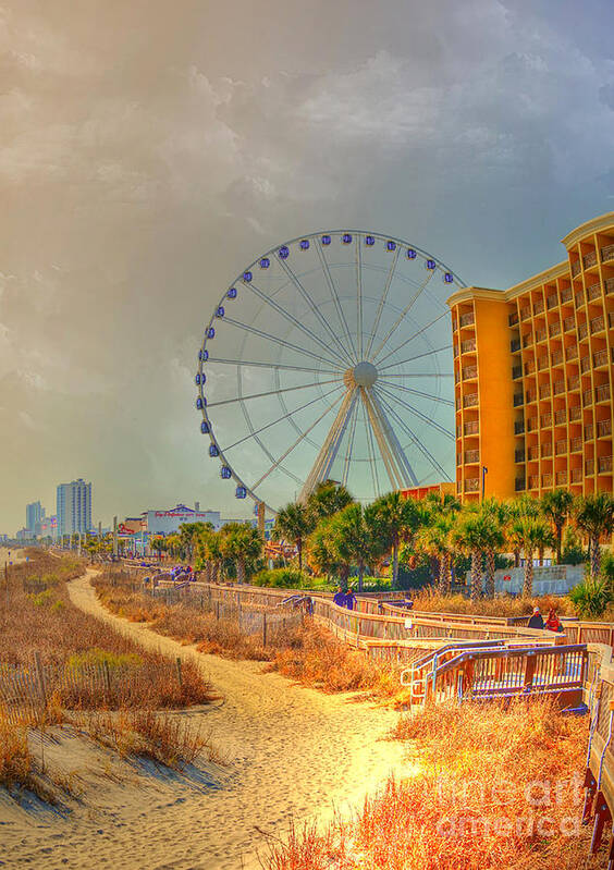 Beach Poster featuring the photograph Downtown Myrtle Beach by Kathy Baccari
