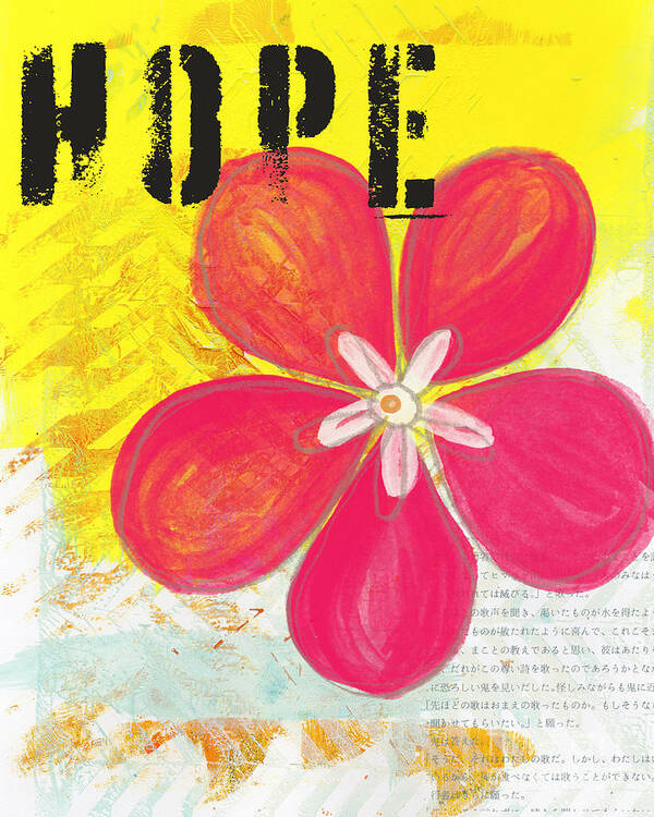 Flower Poster featuring the painting Hope by Linda Woods