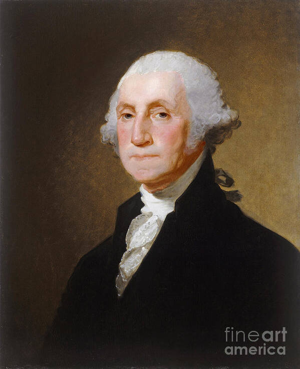 George; Washington; 1st; First; Us; President; United; States; America; Usa; Male; Portrait; Half; Length; Leader Poster featuring the painting George Washington by Gilbert Stuart