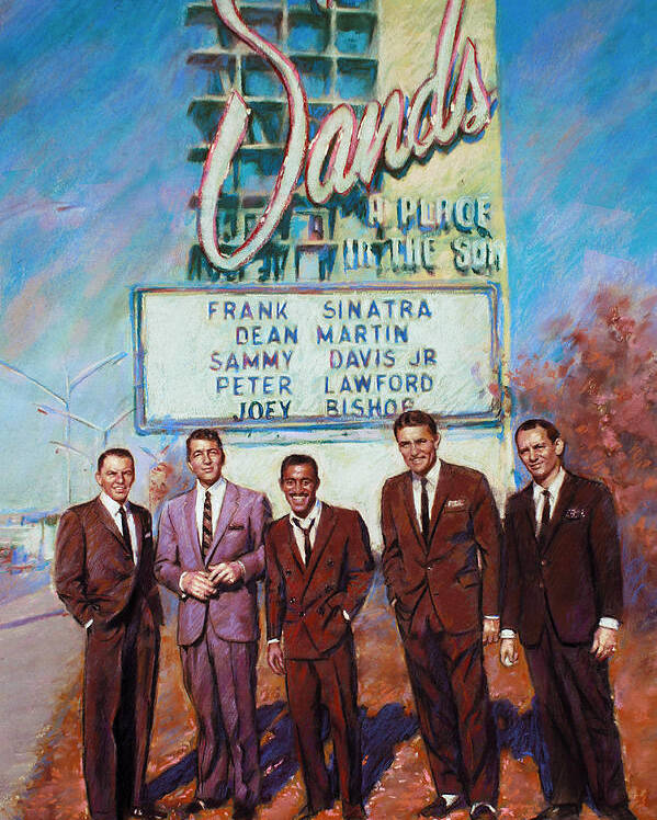 The Rat Pack Poster featuring the drawing The Rat Pack by Viola El