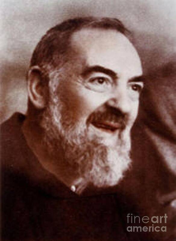 Prayer Poster featuring the photograph Padre Pio by Matteo TOTARO