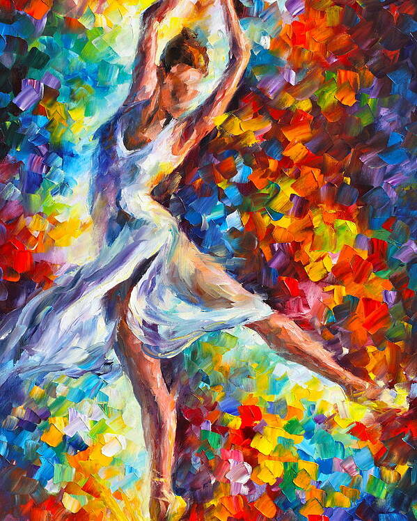 Ballet Poster featuring the painting Candle Fire by Leonid Afremov