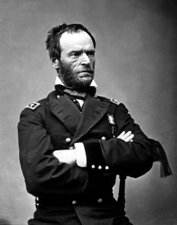 General Sherman Poster featuring the photograph General William Tecumseh Sherman by War Is Hell Store