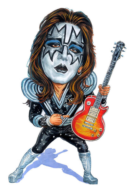 Ace Frehley Poster featuring the painting Ace Frehley by Art 