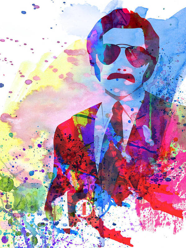 Anchorman Poster featuring the painting Anchorman Watercolor 2 by Naxart Studio
