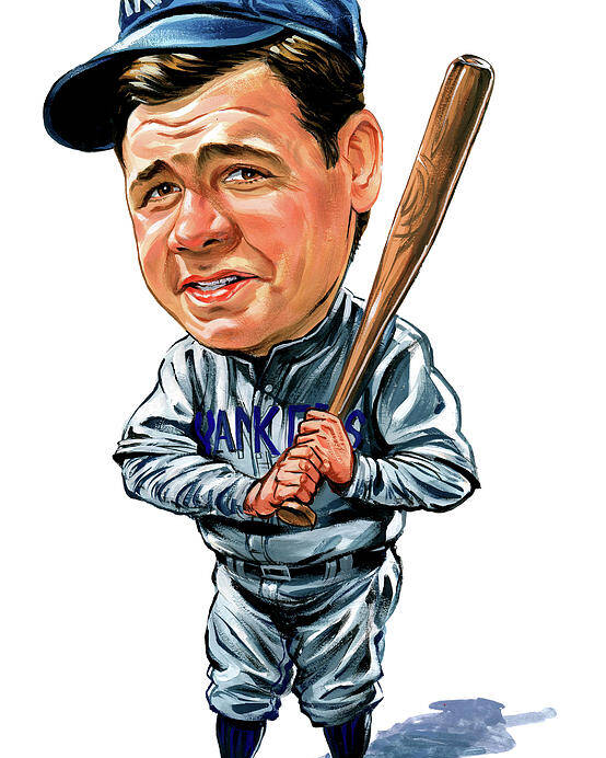 Babe Ruth Poster featuring the painting Babe Ruth by Art 