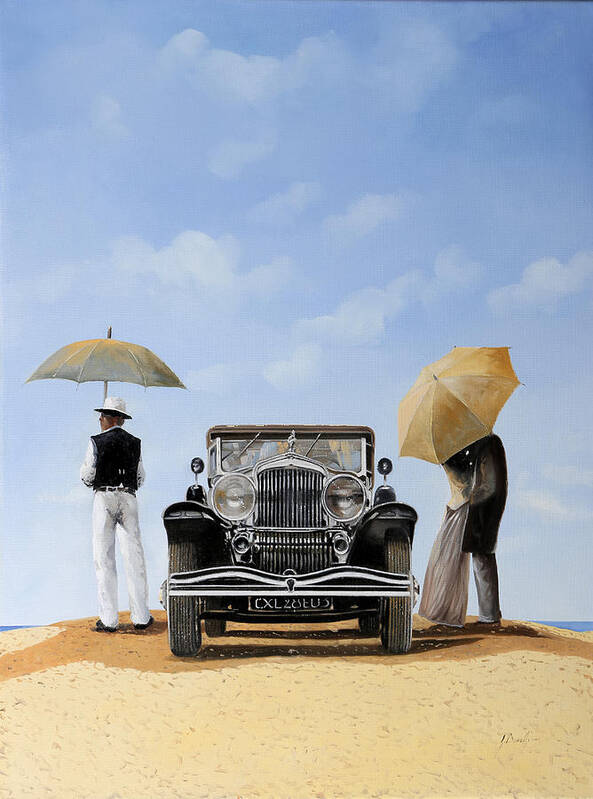 Desert Poster featuring the painting Baci Sulla Duna by Guido Borelli