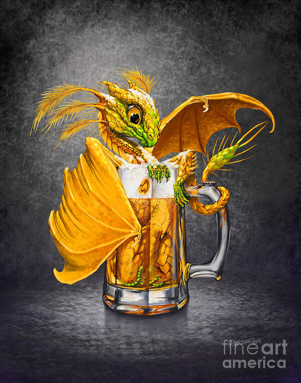 Dragon Poster featuring the digital art Beer Dragon by Stanley Morrison