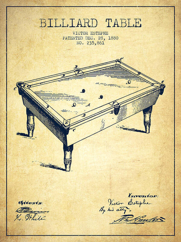 Snooker Pool Game Room Decor Gift 8"x10" 6 Billiards Patent Wall Art Prints 