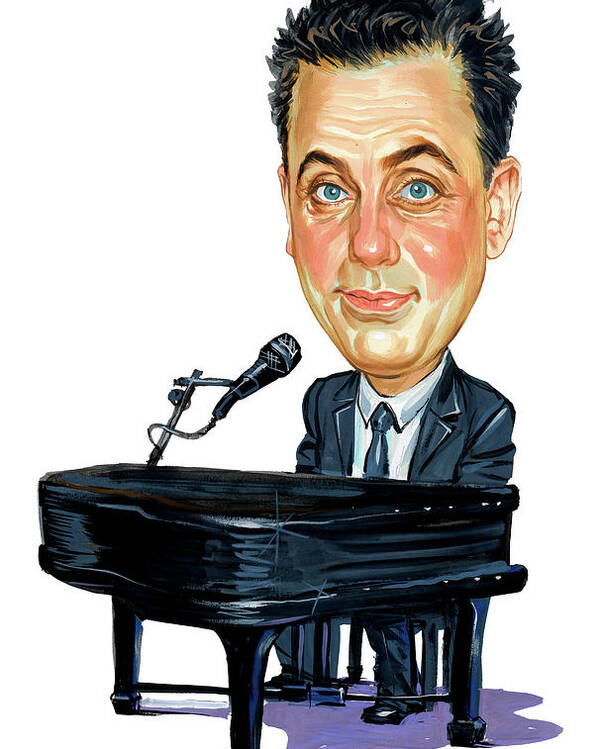 Billy Joel Poster featuring the painting Billy Joel by Art 