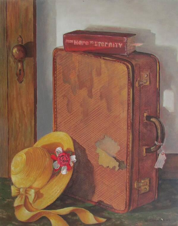 Travel Poster featuring the painting Book Case by Tony Caviston