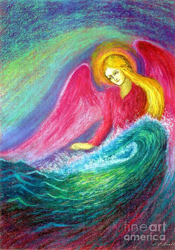 Spiritual Poster featuring the painting Calming Angel by Jane Small
