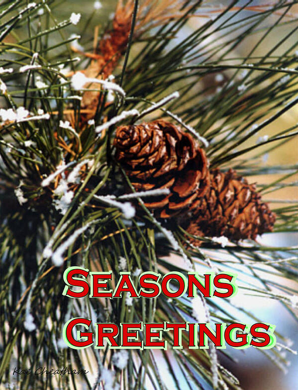 Greeting Card Poster featuring the mixed media Card for the Winter by Kae Cheatham