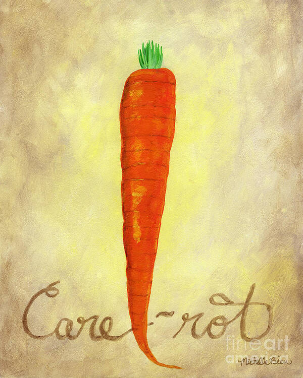 Carrot Poster featuring the painting Carrot by Michelle Bien
