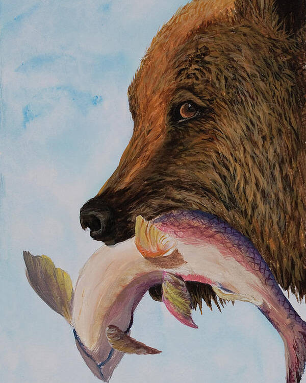 Animal Poster featuring the painting Catch Of The Day by Darice Machel McGuire