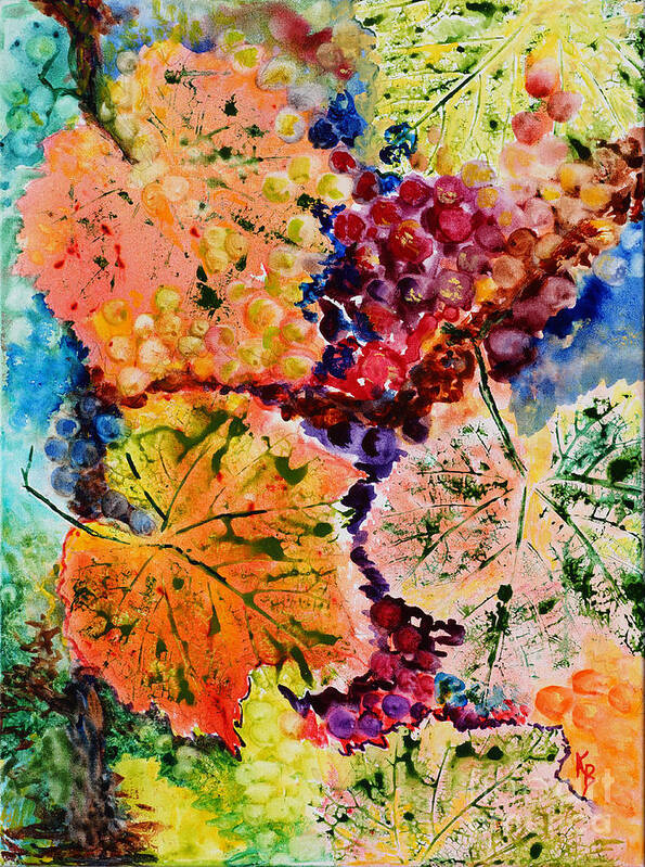 Leaves Poster featuring the painting Changing Seasons by Karen Fleschler