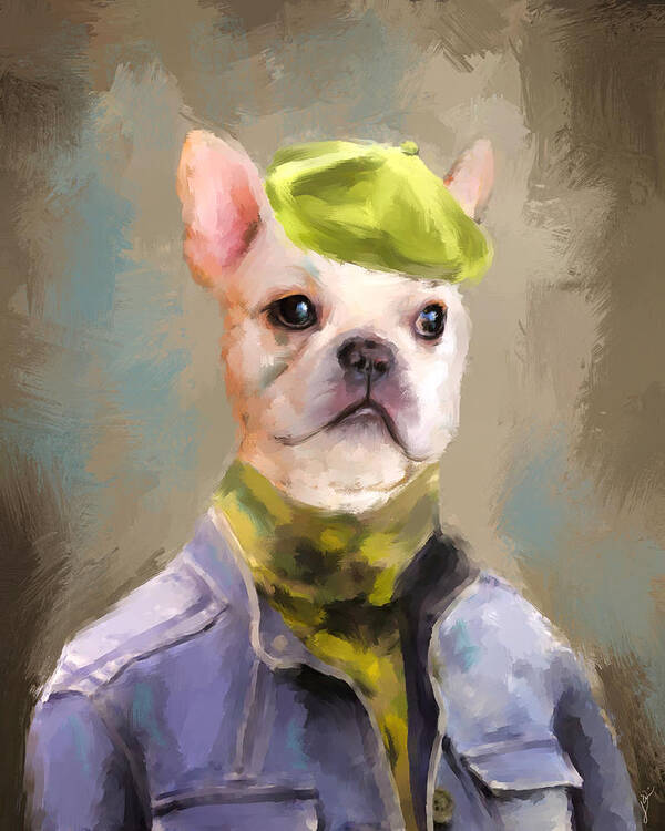 Art Poster featuring the painting Chic French Bulldog by Jai Johnson