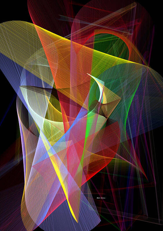 Abstract Poster featuring the digital art Color Symphony by Rafael Salazar