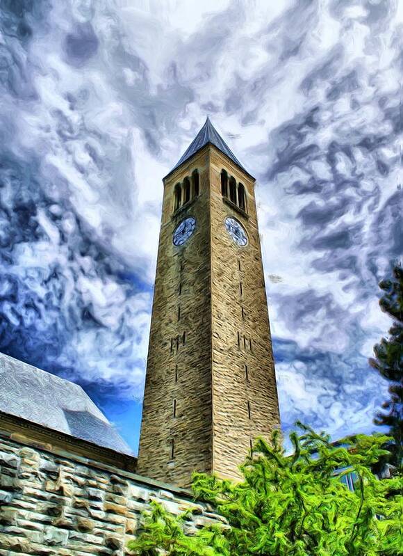 Cornell Poster featuring the photograph Cornell Clock Tower by Russ Considine