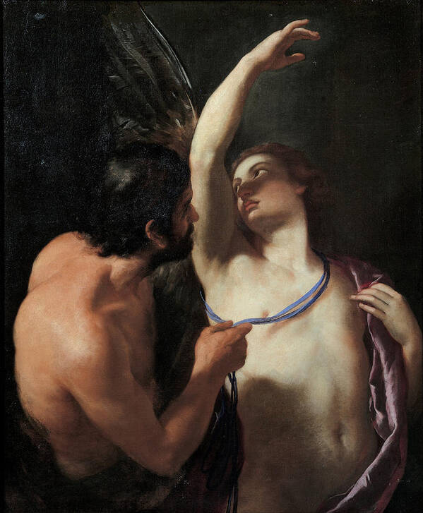 Andrea Sacchi Poster featuring the painting Daedalus and Icarus by Andrea Sacchi