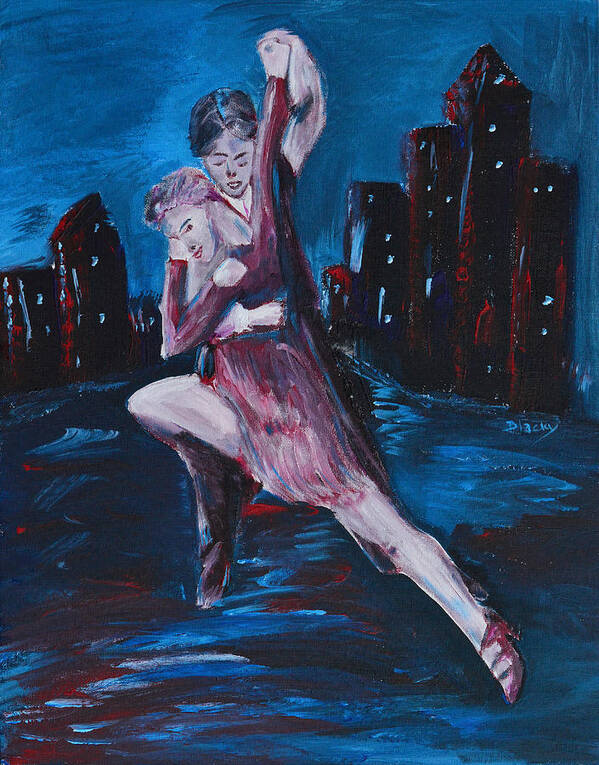 Dance Poster featuring the painting Dance The Night Away by Donna Blackhall