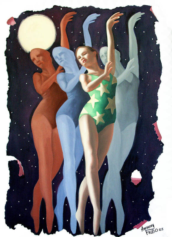 Dancing In The Moonlight Poster featuring the painting Dancing In The Moonlight by Anthony Falbo