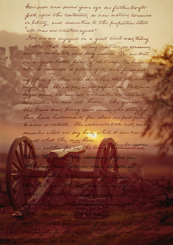 Photography Poster featuring the painting Dawn At Gettysburg by Gary Grayson