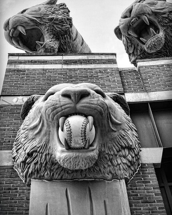 Detroit Tigers Comerica Park Tiger Statues Poster