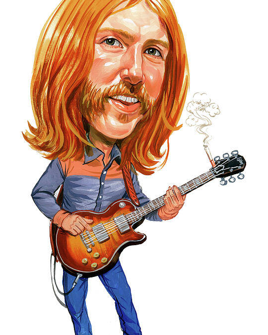 Duane Allman Poster featuring the painting Duane Allman by Art 