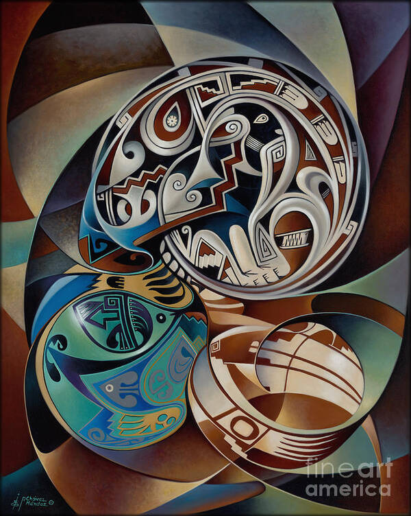 Abstract Poster featuring the painting Dynamic Still Il by Ricardo Chavez-Mendez