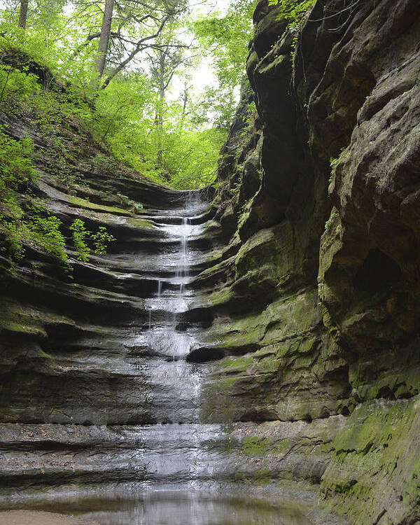 Starved Rock Poster featuring the photograph French Canyon Falls by Forest Floor Photography