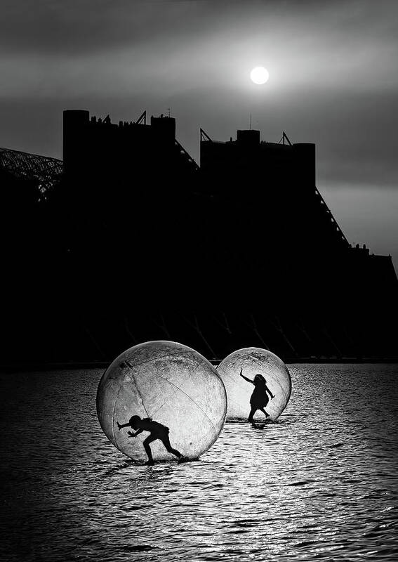 Ball Poster featuring the photograph Games In A Bubble by Juan Luis Duran