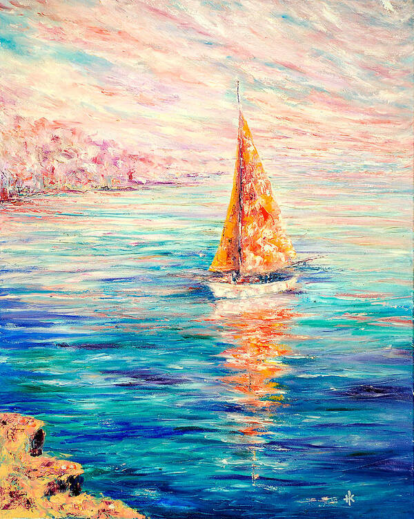 Contemporary Impressionism Poster featuring the painting Good Morning Beautiful by Helen Kagan