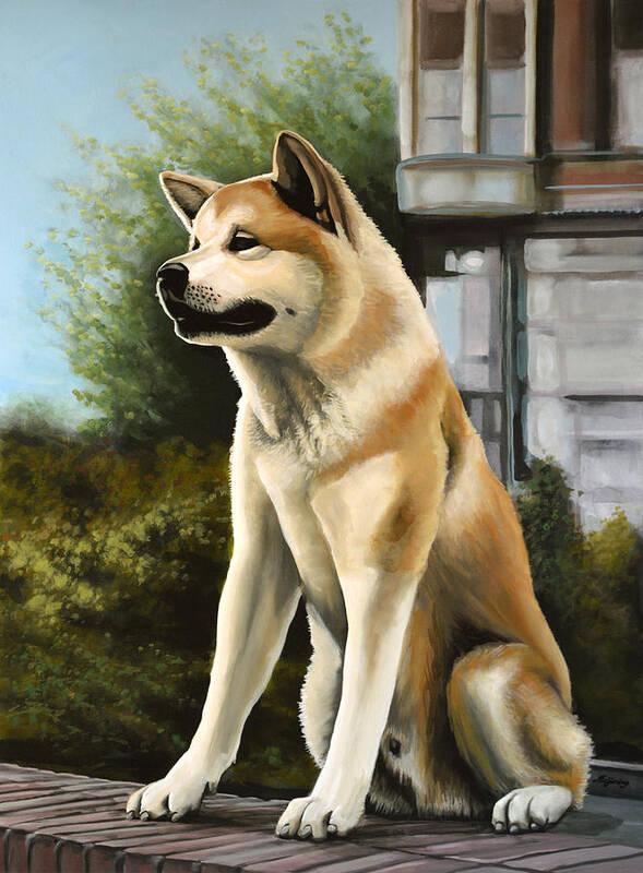 Hachi Poster featuring the painting Hachi Painting by Paul Meijering