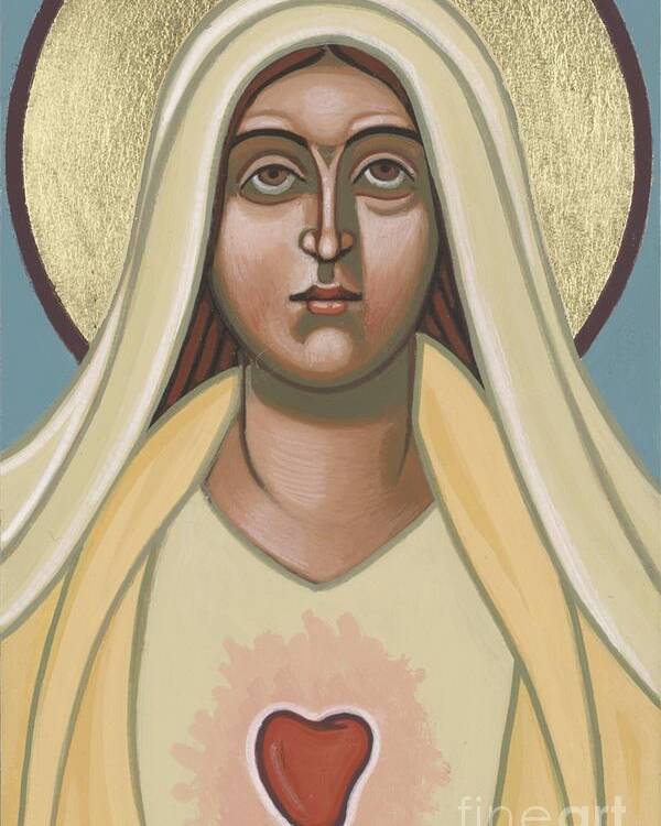 Mother Of God Poster featuring the painting Heart of the Mother 252 by William Hart McNichols