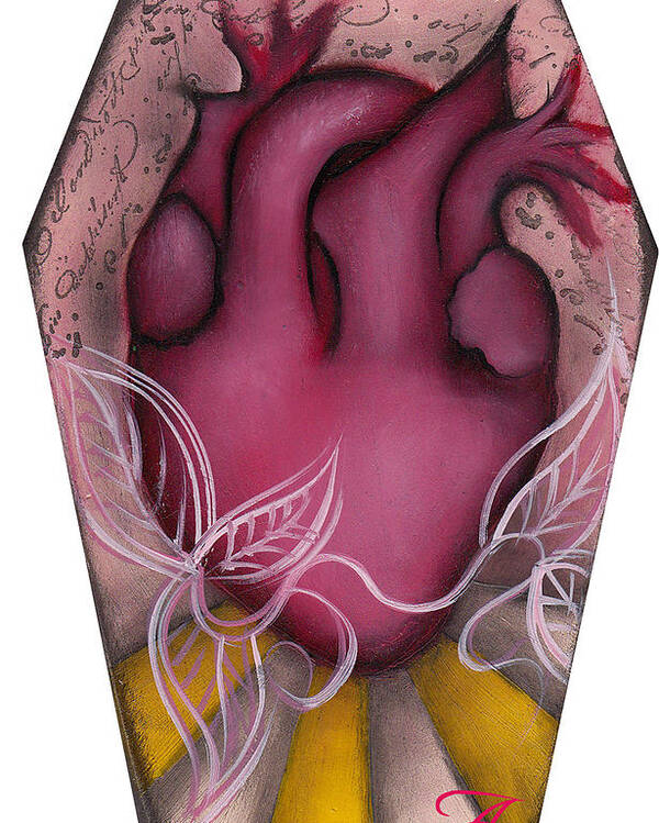Human Heart Poster featuring the painting Herz by Abril Andrade