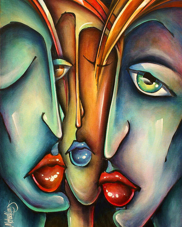 Figurative Poster featuring the painting 'Holding 3' by Michael Lang