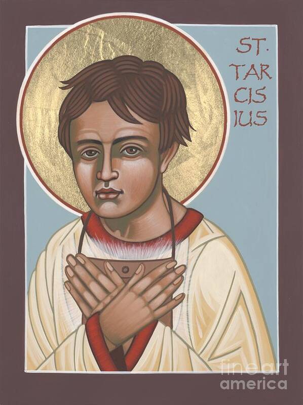 St. Tarcisius Poster featuring the painting Holy Martyr St. Tarcisius Patron of Altar Servers 271 by William Hart McNichols