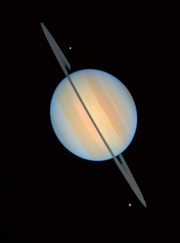 Saturn Poster featuring the photograph Hubble Image Of Saturn by Nasaesastscie.karkoschka, U.arizona