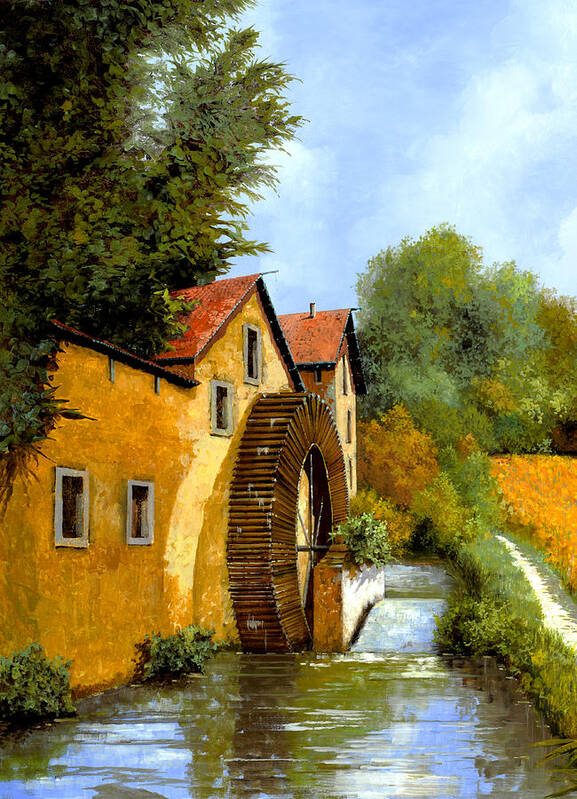 Water Mill Poster featuring the painting Il Mulino Ad Acqua by Guido Borelli