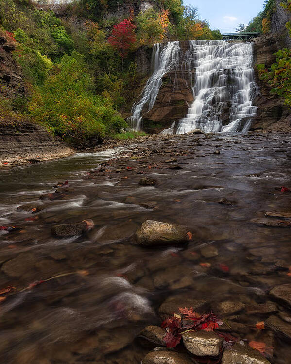Ithaca Falls Poster featuring the photograph Ithaca Falls 2 by Mark Papke